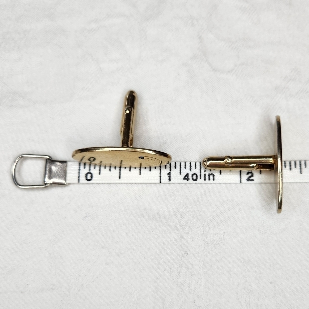 Vintage 70s Topaz Comet Cufflinks - Picture 5 of 5